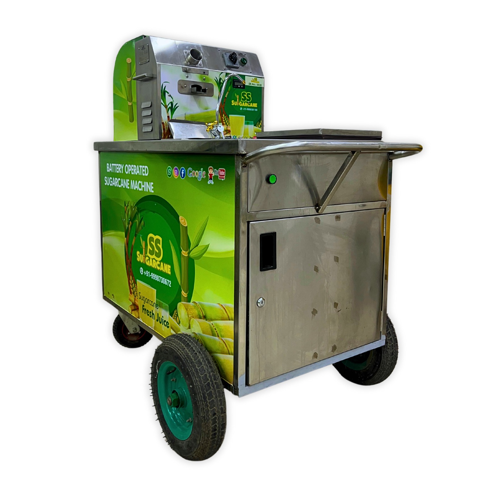 Sugarcane 304 Battry Oprated Cart