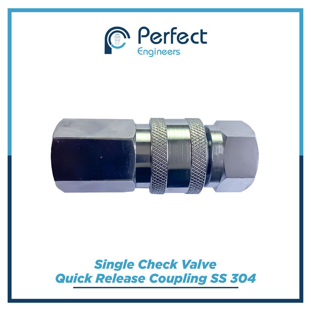 Single check valve quick release coupling MS_