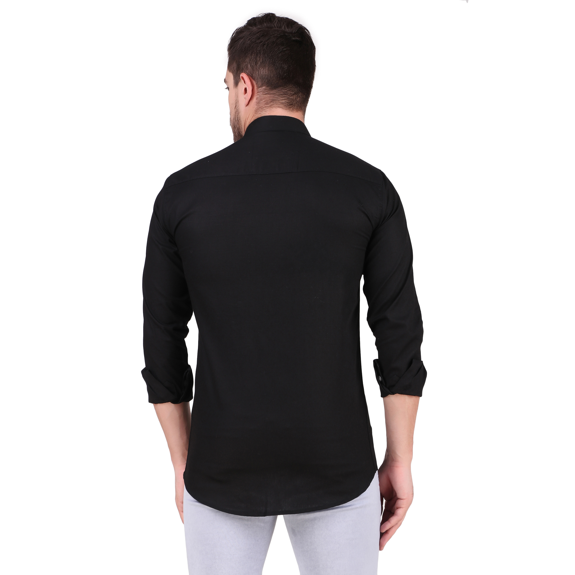 Mens Formal Plain Shirts - Color: Black
