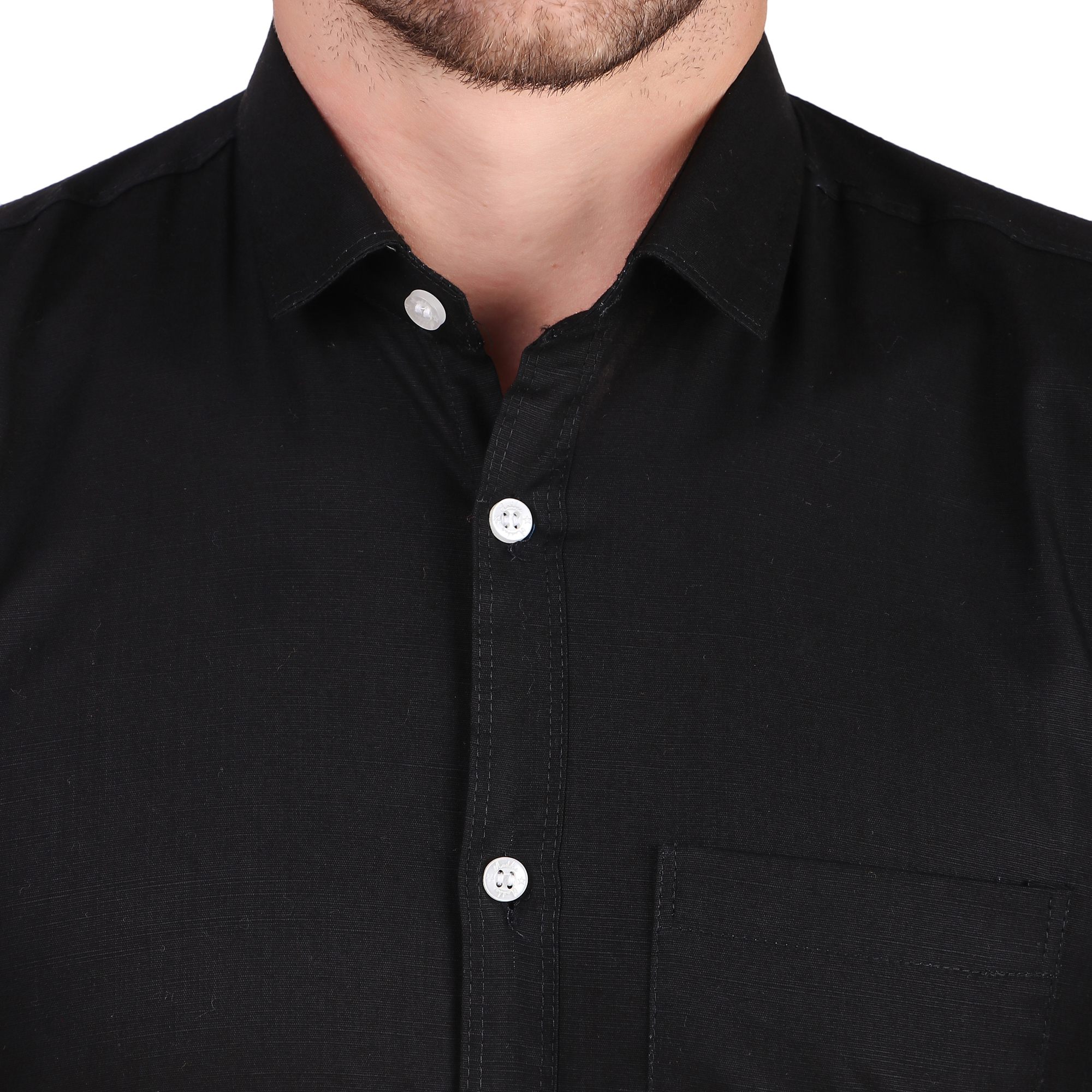 Mens Formal Plain Shirts - Color: Black