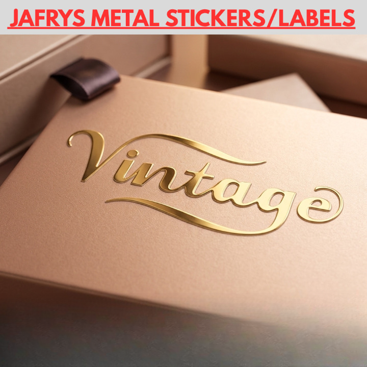 Metal Cartoon Stickers - Metal Material, Upto 1.5mm Thickness | Multicolor, Single-Sided Adhesive, Customizable Shapes for Branding & Decoration