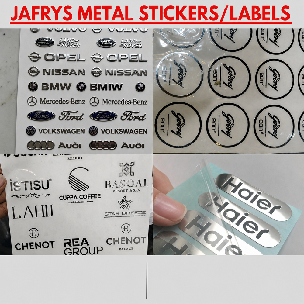 Electroforming Nickel Stickers - Metal Construction, Up to 2mm Thickness, Multicolor Custom Shapes - Durable Adhesive for Branding, Decoration, Promotion