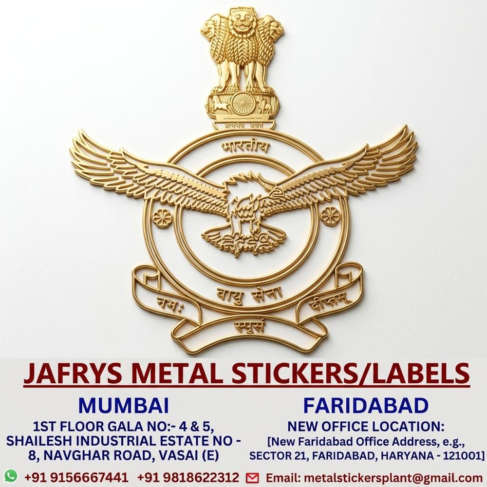 Nickel Golden Stickers - Metal, Up to 2mm Thickness | Customizable Shapes, Multicolor Options, Durable Adhesive for Branding and Promotion