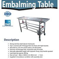 Stainless Steel Embalming Table