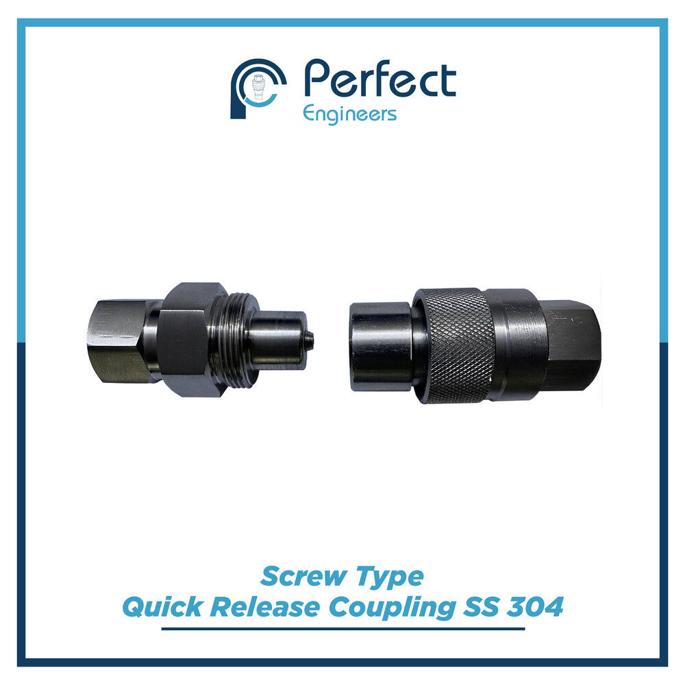 Screw type quick release coupling SS 304