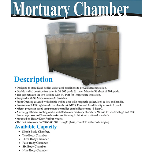 Dear Body storage Mortuary Chamber 3 Body