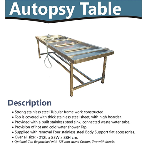Postmortem Table Autopsy Table