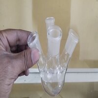 4 Neck Round Bottom Flask - Color: Clear
