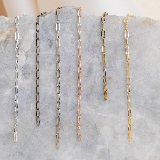 Iron Chain (Indian Plating) | Size: 3x6mm | Color Variants: Golden, Silver, Rose Gold, Mehendi, Nickel, Black - Versatile Design For Various Occasions