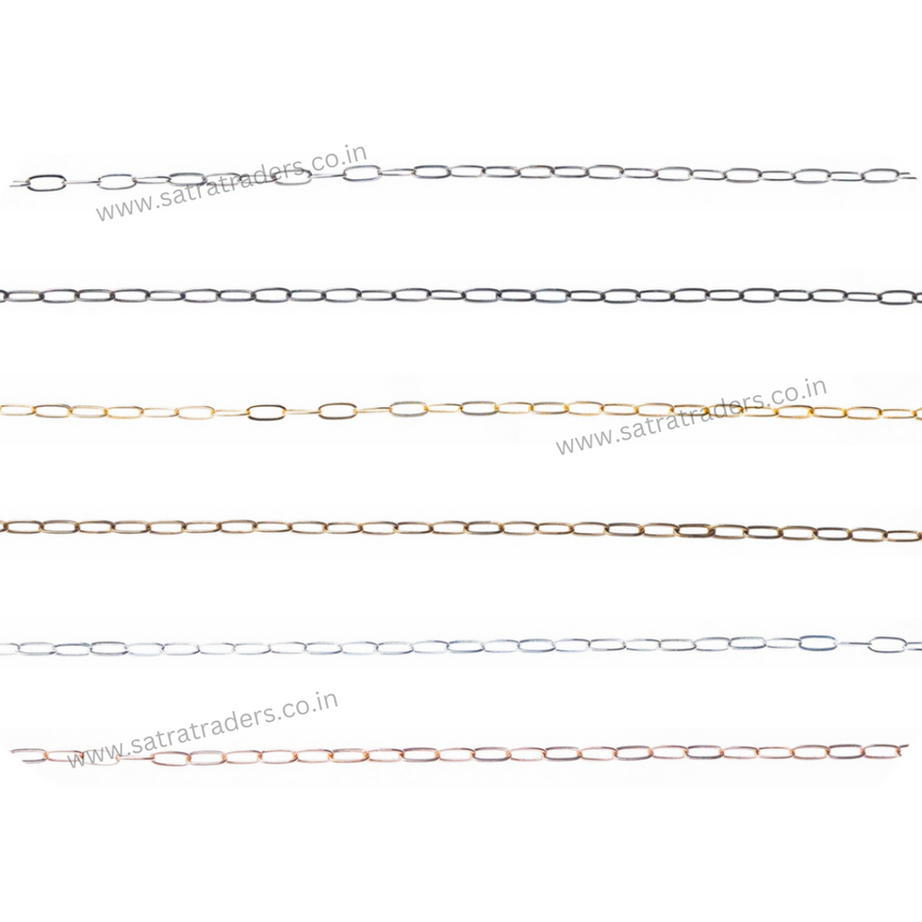 Iron Chain (Indian Plating) | Size:3x6mm | 100grm | IC05