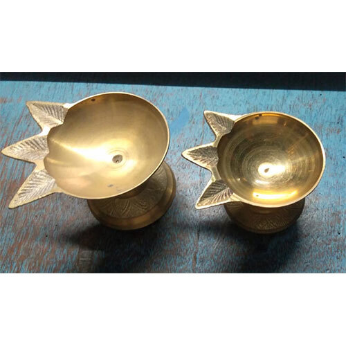 Brass Pooja Diyas - Color: Golden