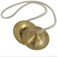 Brass Manjeera - Color: Golden