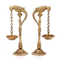 Aakrati Bird Shape Diya Stand Brass Hindu Religious Puja Artical Also use for Fengshui Gifts and Home Temple