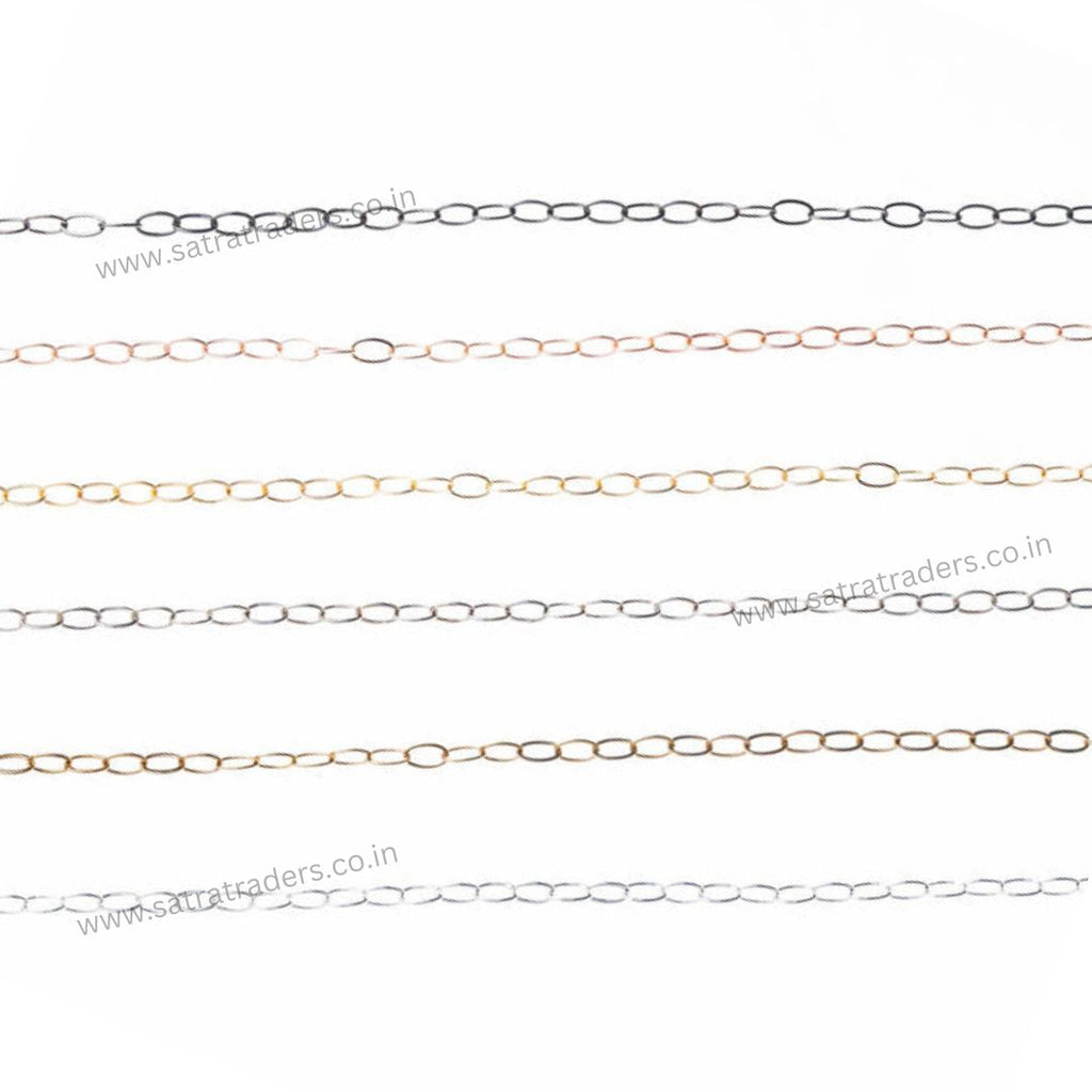 Iron Chain (Indian Plating) | Size:3x7mm | 100grm | IC06