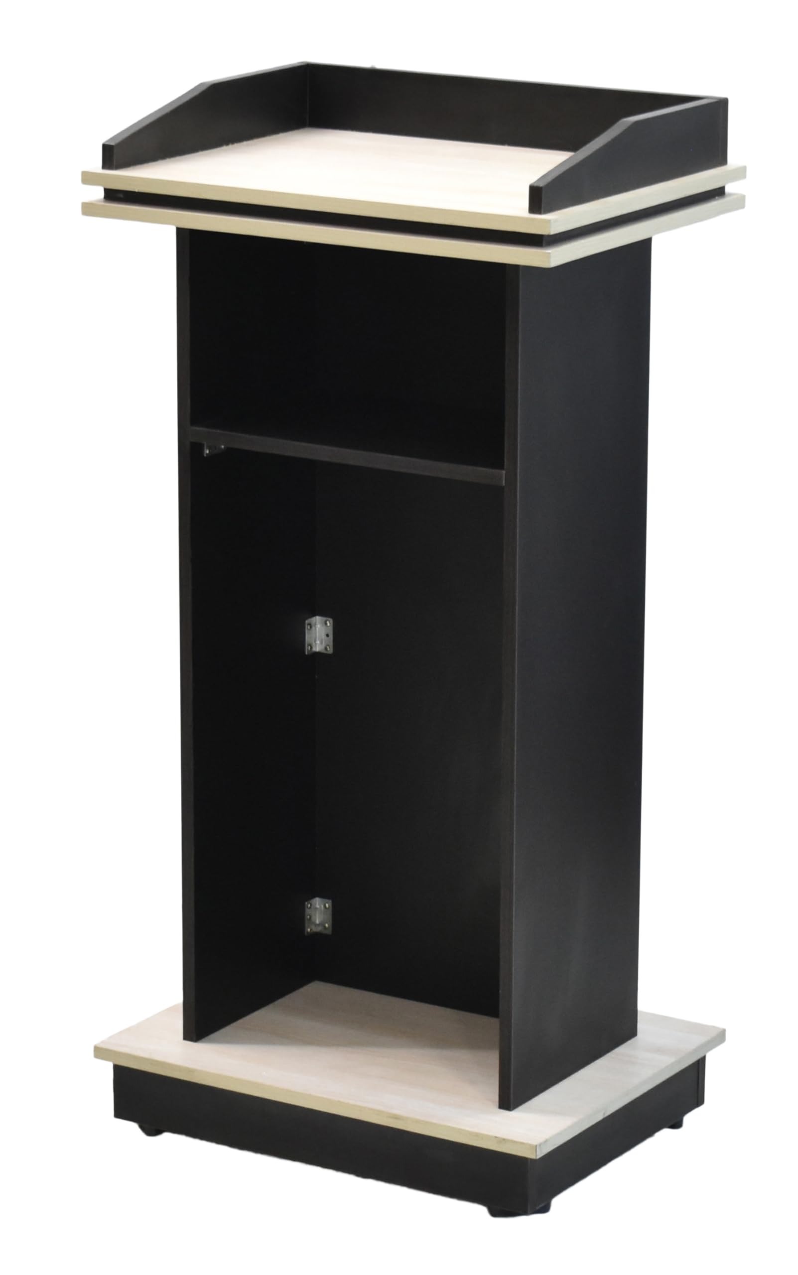Podium Lecture Stand - 5 Feet Height, Durable Black Design | Polished Finish, Easy To Clean