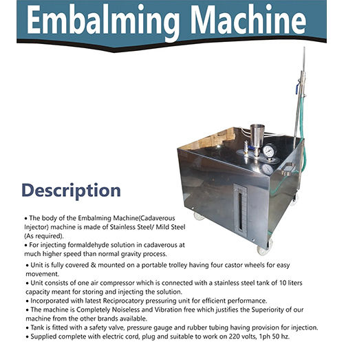 Embalming Machine Cadaverous Injector