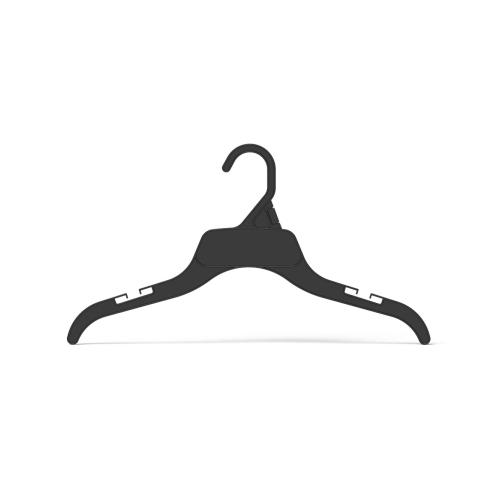 Wm Tops Plastic Hangers - Color: Black