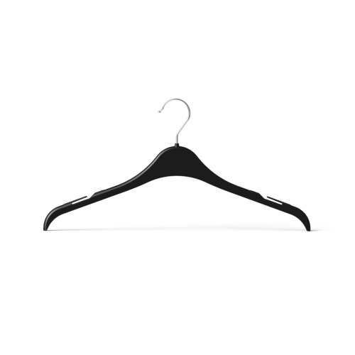 SH Tops Plastic Hangers - High-Quality Plastic, Available in 36CM/41CM/43CM/46CM, Elegant Black Color - Non-Slip Design for Casual and Formal Wear