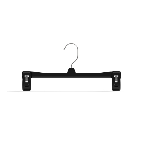 6000 Series Bottom Plastic Hangers - Durable Plastic, Sizes 8/10/12/14 Inches, Sleek Black | Wrinkle-Free Garment Design for Home & Commercial Use