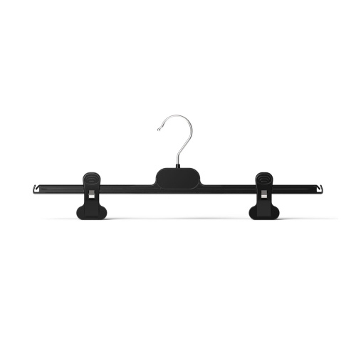 Ac Clip Soft Pad Bottom Plastic Hangers - Color: Black