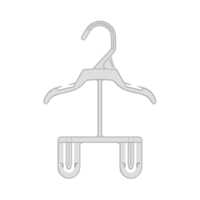 Plastic Hangers - Durable Plastic, Sizes 10"/12"/15", Classic White | 410 Versatile Garment Hangers For Organized Wardrobe