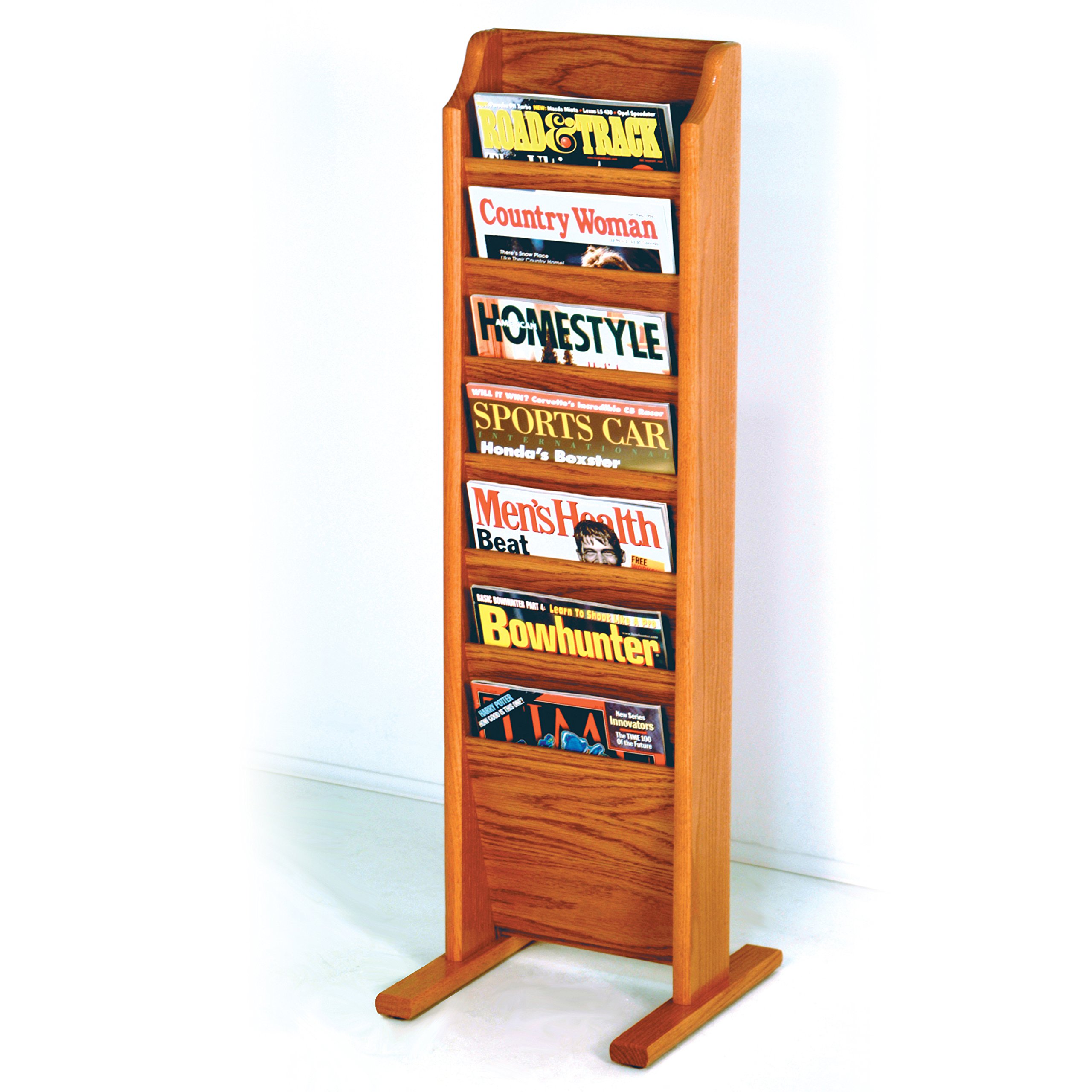 Wooden Magazine Stand - High-quality Wood, Polished Finish, Durable And Easy To Clean | Elegant Design For Libraries And Industrial Spaces