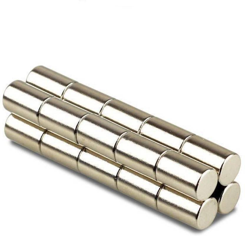 Neodymium Disc Magnets - 8x10mm, Silver Permanent NdFeB Magnets with Strong Magnetic Force for DIY Projects and Industrial Use