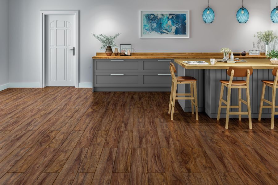 Royale Touche Wooden Flooring 805 - Wooden, 1286 X 194 X 8 Mm, Black | Water Lock Feature, Standard Surface Treatment