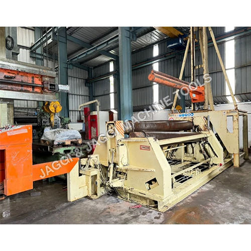 Used 4 Rolls Double Pre-Punching Hydraulic Plate Bending Machine - Facing (Italy) - Bending Angle: Normal