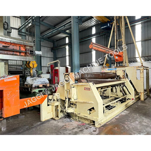 Used 4 Rolls Double Pre-Punching Hydraulic Plate Bending Machine - Facing (Italy)