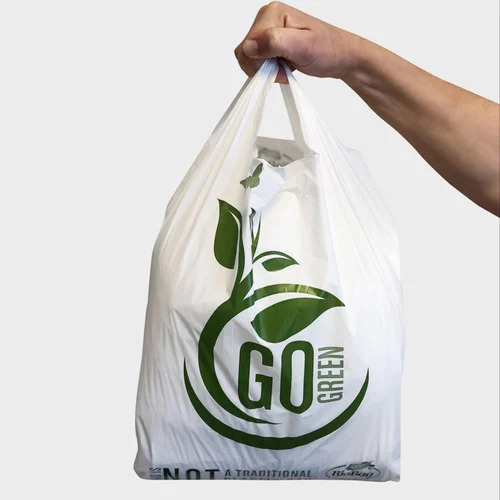 Compostable Carry Bag - Color: White