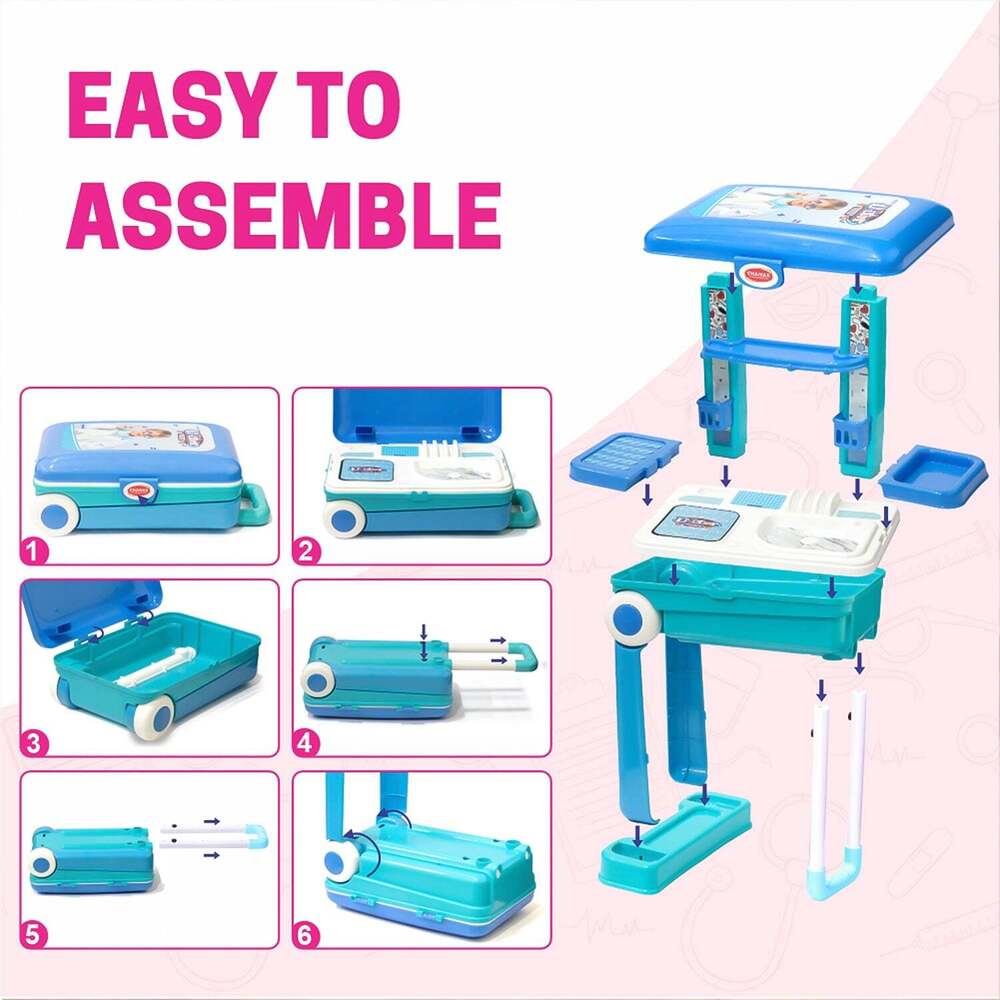 Premium Doctor Set Trolley Little Doctor Kit Toyse