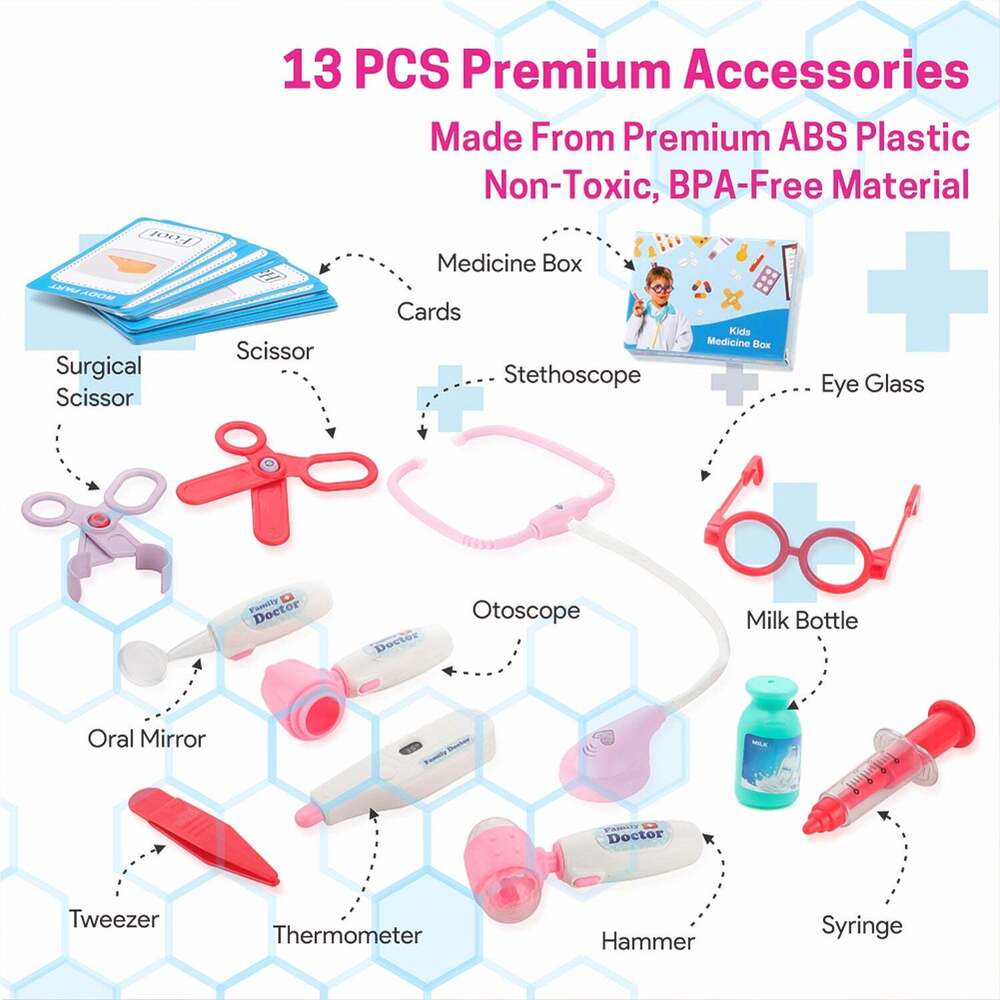 Premium Doctor Set Trolley Little Doctor Kit toyse