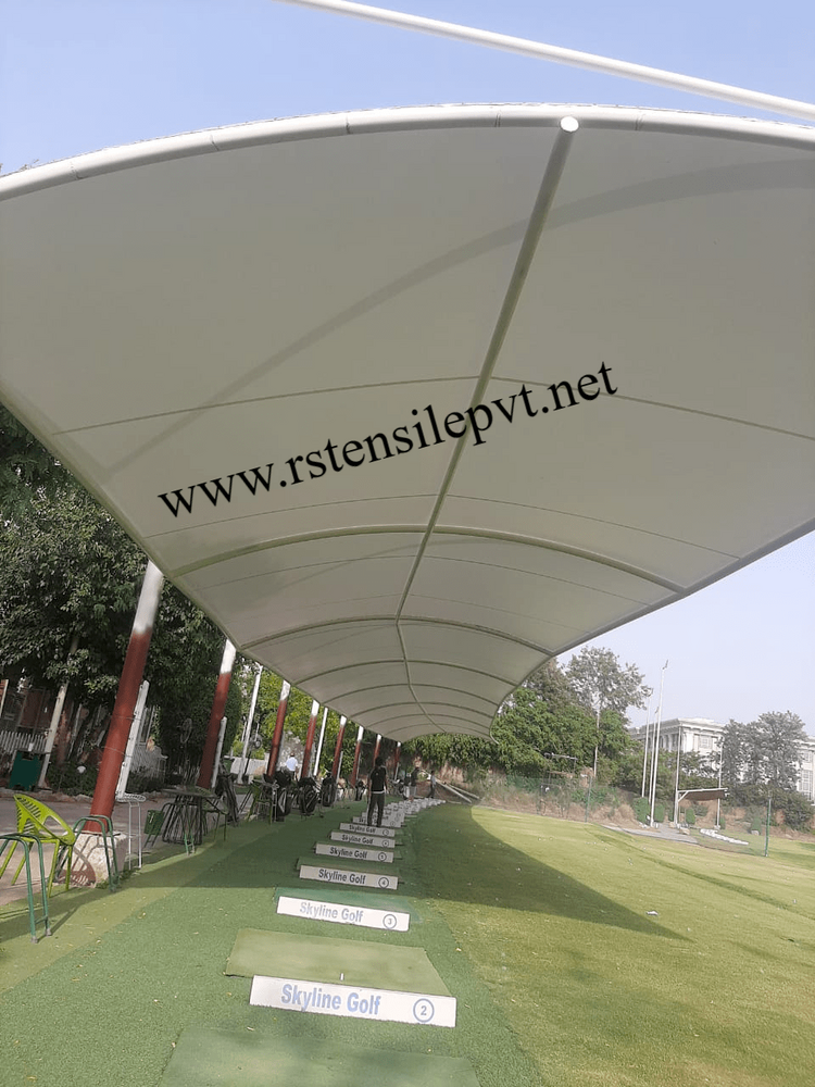 Tensile Walkway Structure - Steel Roof 8x100x10ft Dimensions | Easy Assembly Waterproof Sturdy Design 10-year Lifespan Eco-friendly