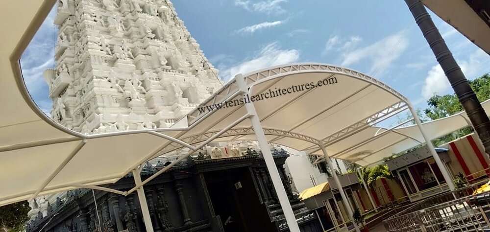 Walkway Entrance Structure - Pvc, 25x15x16 Ft, White | Modular Design, Easy To Assemble, Eco-friendly, Durable Steel Roof, 10-year Lifespan