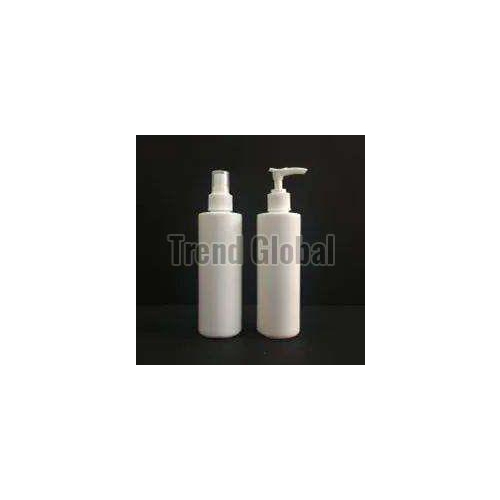 Hdpe Sleek Chemical Bottle - High-density Polyethylene, Round Shape, White Color, Screw Cap Sealing, Offset Printing Surface Handling