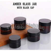 Amber Glass Jar - Color: Black