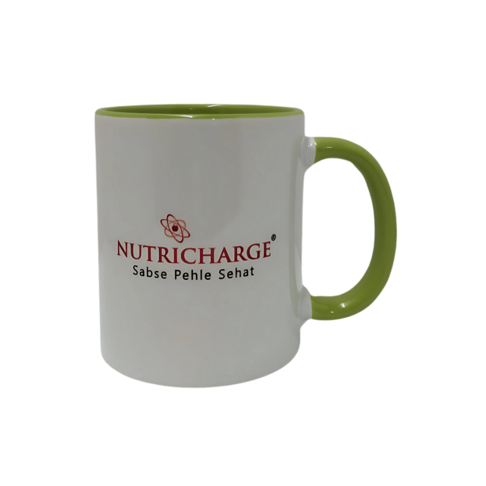 Three tone green ceramic mug