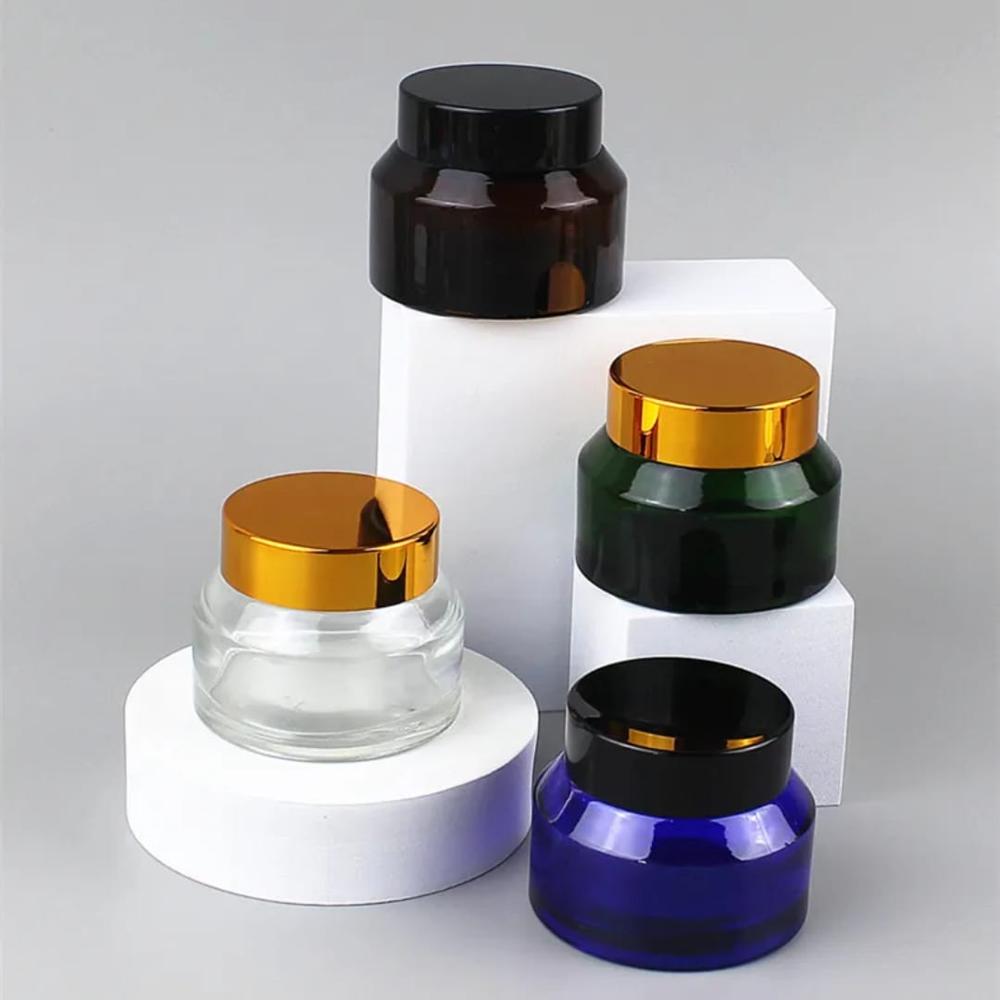 30gm Glass Tapper Cream Jar - Color: Grey