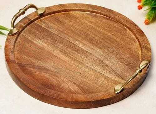 Wooden Serving Tray Round shape