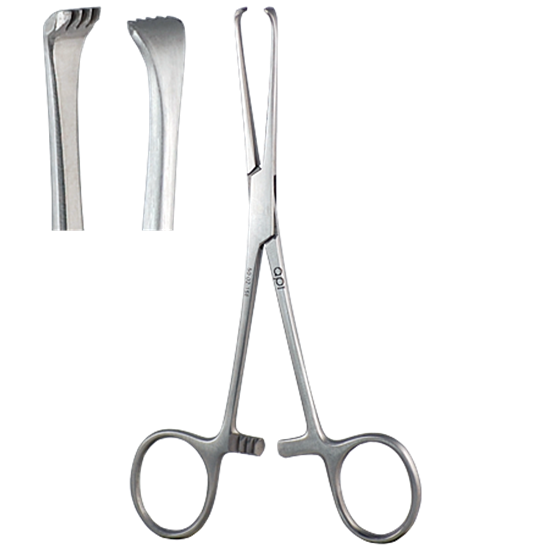 Tissue Adair Allis Forceps - Stainless Steel, 6" Length With 9x10 Teeth , Secure Grip For Precise Tissue Handling In Surgical Procedures