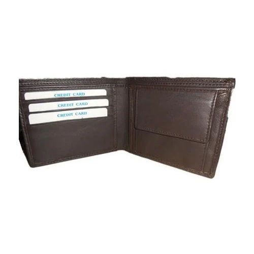 Trifold Leather Wallet - Color: Brown