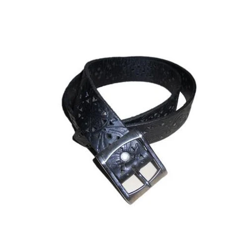 Stylish Leather Belt - Color: Black