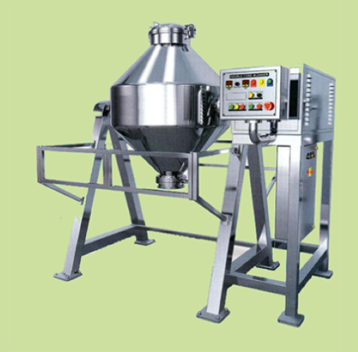 Double Cone Blender - Stainless Steel, Semi-Automatic | 220-440 Volt, Silver Finish, Octagonal Design, 1-Year Warranty