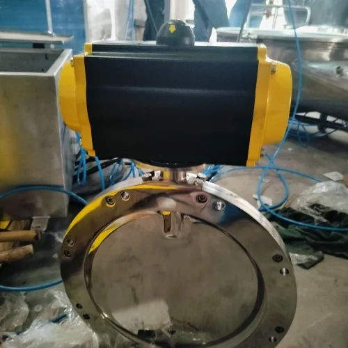 Ss 304 Butterfly Valve With Actuator - Color: Black & Yellow