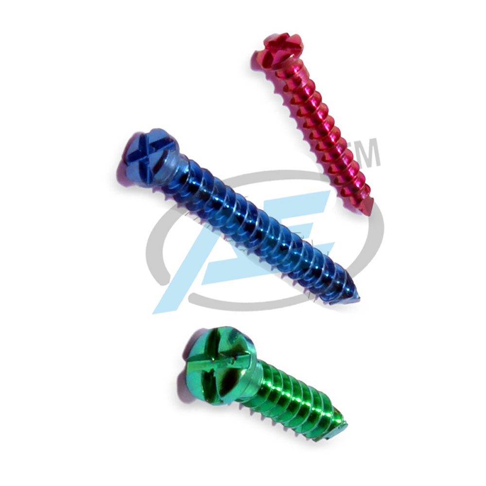 Titanium Mini Screw - Diameter: 1.5mm, 2.0mm, 2.5mm | Length: 4mm To 18mm, Available In Slot Or Cross Head Options