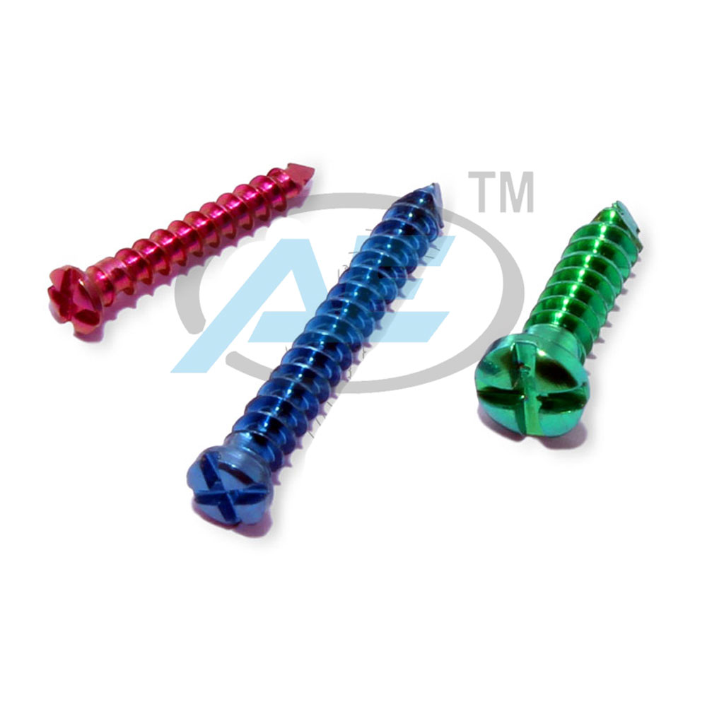 Titanium Mini Screw - Diameter: 1.5mm, 2.0mm, 2.5mm | Length: 4mm To 18mm, Available In Slot Or Cross Head Options
