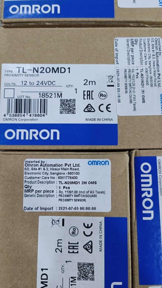 Omron Proximity Sensor,tl-n20md1,tl-n10mf1,tl-n5me1 5m,tl-w5mc2 - Application: Industrial Sensing Applications