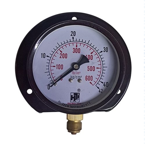 4 Inch 3-8 BSP Dial Bottom I Pressed Steel Pressure Gauge