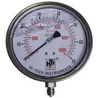 6 Inch 3-8 BSP Dial Bottom Stainless Steel Pressure Gauge